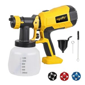 cordless paint sprayer, compatible w/dewalt 20v max battery handheld hvlp paint gun w/brushless motor | suitable for countless painting, home interior and exterior, house painting (no battery)