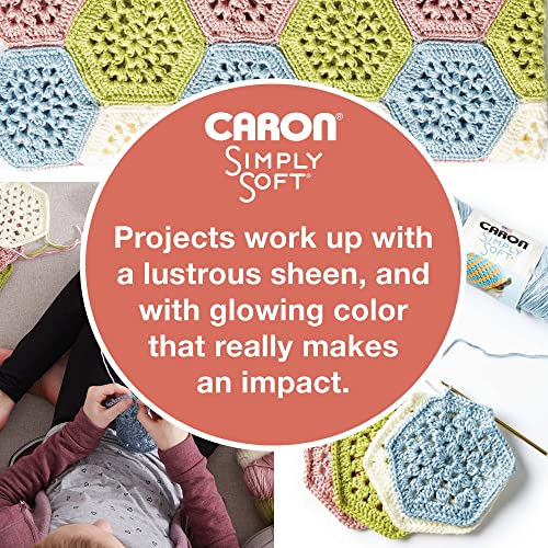 Caron Simply Soft Burgundy Yarn - 3 Pack of 170g/6oz - Acrylic - 4 Medium (Worsted) - 315 Yards - Knitting, Crocheting & Crafts