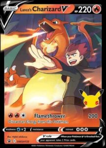 lance's charizard swsh133 ** jumbo ** black star promo - pokemon celebration card - holo foil