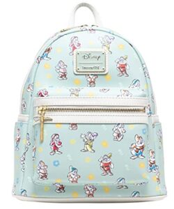 loungefly women's disney snow white and the seven dwarfs green backpack