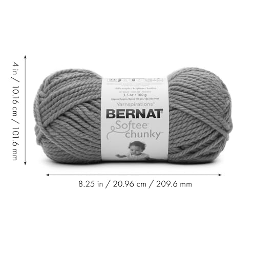 Bernat Softee Chunky School Yard Yarn - 3 Pack of 80g/2.8oz - Acrylic - 6 Super Bulky - 77 Yards - Knitting, Crocheting & Crafts