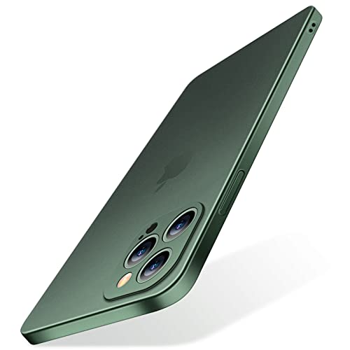 Dataroad iPhone 13 Pro Max Slim Case,0.2mm Fit[Paper-Thin]Lightweight Case with Translucent Matte Finish PP Back[Anti-Fingerprints&Yellowing],Comptible with iPhone 13 Pro Max 6.7Inch-Translucent Green