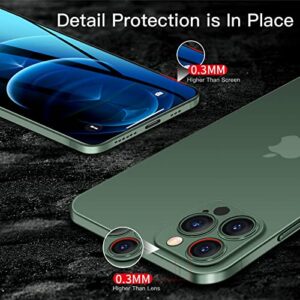 Dataroad iPhone 13 Pro Max Slim Case,0.2mm Fit[Paper-Thin]Lightweight Case with Translucent Matte Finish PP Back[Anti-Fingerprints&Yellowing],Comptible with iPhone 13 Pro Max 6.7Inch-Translucent Green