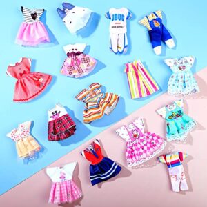 16 Pcs Girl Doll Clothes Lovely Outfits Mini Doll Clothes 6 Inch Dolls Clothes and Accessories for Kids Birthday Outfit (Girls)