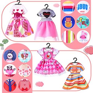 16 Pcs Girl Doll Clothes Lovely Outfits Mini Doll Clothes 6 Inch Dolls Clothes and Accessories for Kids Birthday Outfit (Girls)