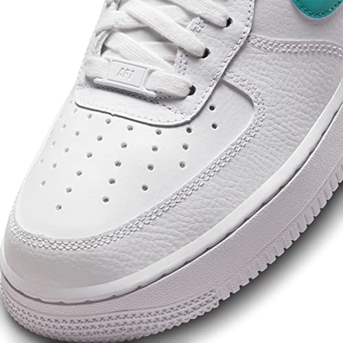 Nike Women's Air Force 1 Shoes, White/Washed Teal/White, 7