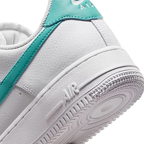 Nike Women's Air Force 1 Shoes, White/Washed Teal/White, 7