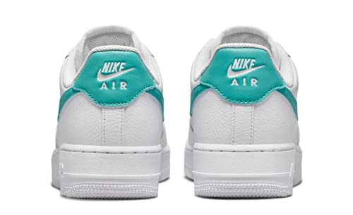 Nike Women's Air Force 1 Shoes, White/Washed Teal/White, 7