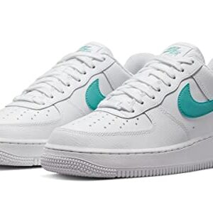 Nike Women's Air Force 1 Shoes, White/Washed Teal/White, 7