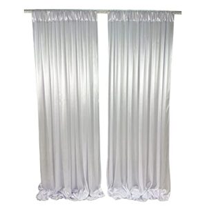 btf home white backdrop curtains, 10ft x 10ft for parties, wrinkle-free polyester photography backdrop drapes for family gatherings, baby shower, wedding decorations (w5ft x l10ft)