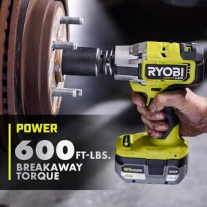 RYOBI P262K1 ONE+ HP 18V Brushless Cordless 4-Mode 1/2 in. Impact Wrench Kit w/ 4.0 Ah HIGH PERFORMANCE Lithium-Ion Battery & Charger