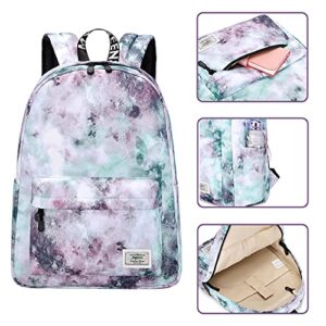 mygreen Backpack for Kids, Boys Preschool Backpack Toddler Kindergarten School Bookbag Tie Dye Ink Green