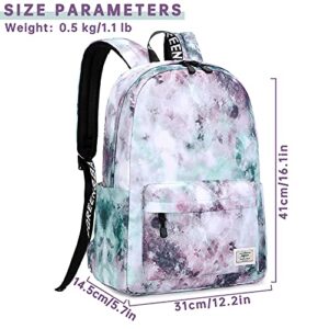 mygreen Backpack for Kids, Boys Preschool Backpack Toddler Kindergarten School Bookbag Tie Dye Ink Green