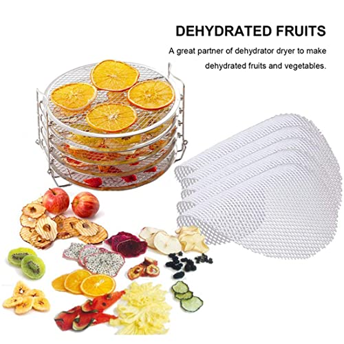 Silicone Steamer Liners Dehydrator Sheets, Famolay 6Pcs Bamboo Steamer Liner 10 Inch Fruit Dehydrator Non stick Reusable Mesh Baking Mat for Fruit Dryer Steamed Buns Dumplings Baking Supplies