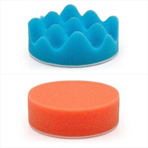 3 Inch Buffing and Polishing Pads Kit 11PCS Buffing Pads with Drill Adapter Foam Polisher Pad for Car Waxing