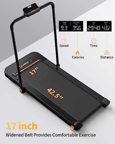 UREVO 2 in 1 Under Desk Treadmill, 2.5HP Folding Electric Treadmill Walking Jogging Machine for Home Office with Remote Control