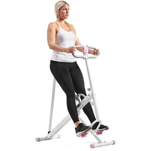 sunny health & fitness upright row-n-ride® exerciser in pink – p2100