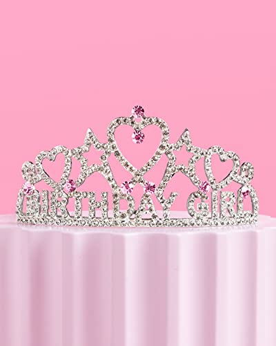 xo, Fetti Birthday Girl Tiara | Rhinestone Metal Birthday Supplies, Bday Girl Decoration, Princess Party Celebration