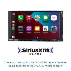 Jensen J1CA7W 7-inch Certified Apple CarPlay Android Auto Wired or Wireless | Double DIN Touchscreen Car Stereo Radio | Bluetooth | Backup Camera Input | USB Playback & Charge | Sirius XM Ready