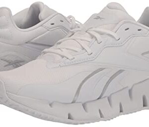 Reebok Women's Zig Dynamica 4.0 Sneaker, White/Silver Metallic, 6