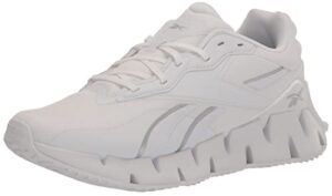 reebok women's zig dynamica 4.0 sneaker, white/silver metallic, 6