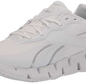 Reebok Women's Zig Dynamica 4.0 Sneaker, White/Silver Metallic, 6