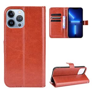 mojiery phone cover wallet folio case for xiaomi mi note 10, premium pu leather slim fit cover for mi note 10, 3 card slots, feel good, brown