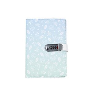 pamayaneen pu leather password lock journal dairy with digital lock for women girls floral password notebook locking planner