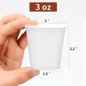 RACETOP [3 oz 500 pack] Disposable Paper Ideal Bathroom Cups, Small Mouthwash Cups, Bath Paper Cups , Mouthwash (3oz 500count) (500)