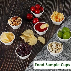 Vplus 500 Pack 2 OZ Disposable Souffle Cups, 100% Compostable Portion Cups, Food Sample Cups Made From Bagasse Fibe, Perfect For Dips, Jams, Honey, Sauces, Nuts