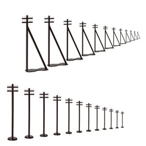 24pcs model n scale 1:160 power pole telegraph telephone poles railroad diorama (style b)