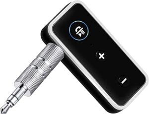 wireless bluetooth aux car adapter - portable mini bluetooth lossless music receiver transmitter with microphone and hands-free call for home stereo | car audio | headset | tv, fast charging