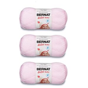 bernat softee baby pink yarn - 3 pack of 141g/5oz - acrylic - 3 dk (light) - 362 yards - knitting/crochet