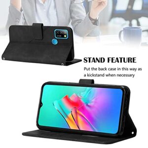 Flip Case Cover Wallet Case Compatible with Infinix Hot 10 Lite-Smart 5-X657,Premium PU Leather Adjustable Cross-Body Strap with Card Holder Flip Protective Cover [Kickstand Feature] [Wrist Strap] Pho