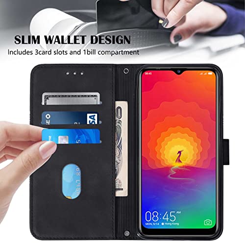 Flip Case Cover Wallet Case Compatible with Infinix Hot 10 Lite-Smart 5-X657,Premium PU Leather Adjustable Cross-Body Strap with Card Holder Flip Protective Cover [Kickstand Feature] [Wrist Strap] Pho