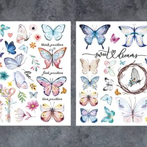GSS Designs Butterfly Rub on Transfers for Furniture Crafts Wood Scrapbook 2 Sheets 12x16Inch Butterflies Furniture Transfers DIY Decor Transfers Dry Rub On Transfers Stickers