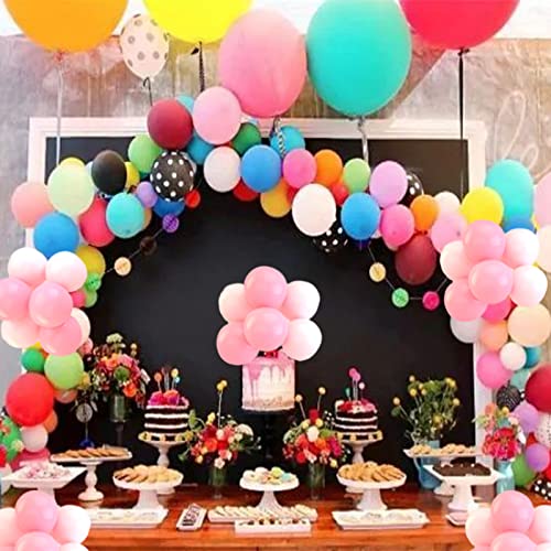 Black Balloons12 inch, Party black Ballons, black latex balloons for black party decor, 100 Pack Round Helium Balloons for Black Themed Birthday Balloons decorations Baby Shower -Black