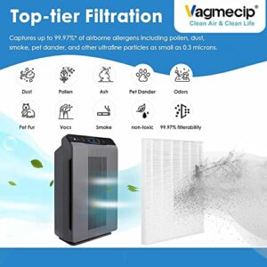 Vagmecip 115115 Size 21 Replacement Filter A Compatible with Winix C535, Winix PlasmaWave 5300, 6300, 5300-2, 6300-2, P300 Plasma wave Air Purifier, True HEPA Filter - 2 Pack