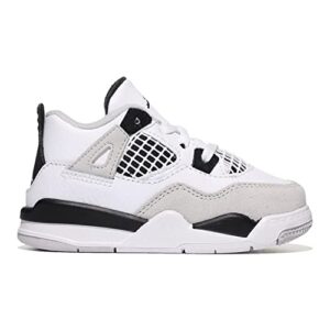 Jordan Baby Boy's Air Jordan 4 Retro (Infant/Toddler) White/Black/Neutral Grey 10 Toddler M