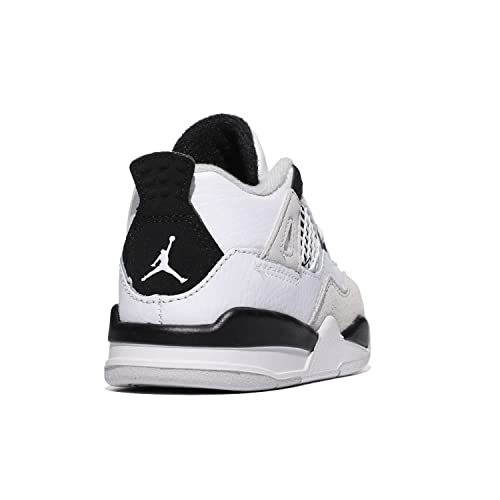 Jordan Baby Boy's Air Jordan 4 Retro (Infant/Toddler) White/Black/Neutral Grey 10 Toddler M