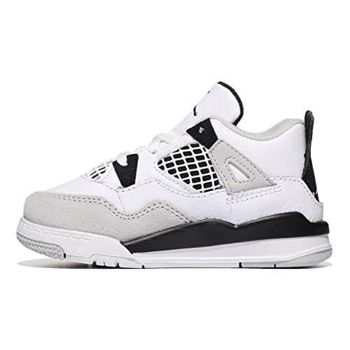 Jordan Baby Boy's Air Jordan 4 Retro (Infant/Toddler) White/Black/Neutral Grey 10 Toddler M