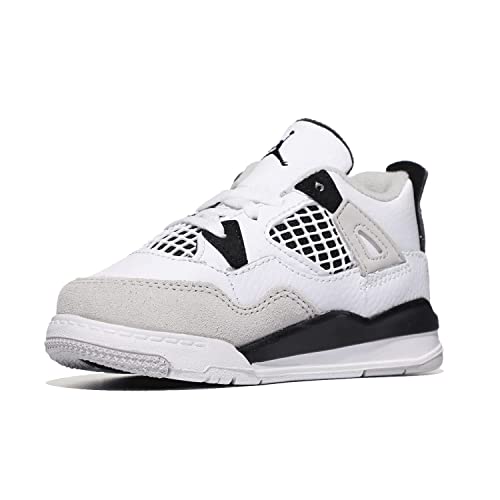 Jordan Baby Boy's Air Jordan 4 Retro (Infant/Toddler) White/Black/Neutral Grey 7 Toddler M