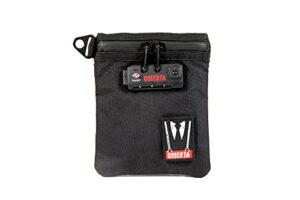 dime bags omerta capo with lock | carbon filter pouch | tsa-approved 3-digit combination lock (6 inch, black)