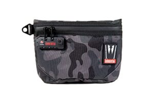 dime bags omerta collector with lock | carbon filter pouch | internal organization and tsa-approved 3-digit combination lock (9 inch, camo)