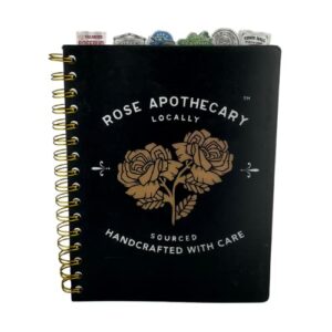 innovative designs schitt’s creek tab journal notebook - rose apothecary, spiral bound, 144 lined pages, 8 x 7 inches