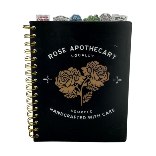 Innovative Designs Schitt’s Creek Tab Journal Notebook - Rose Apothecary, Spiral Bound, 144 Lined Pages, 8 x 7 inches