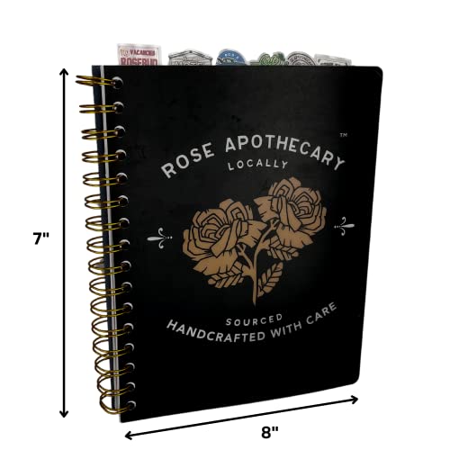 Innovative Designs Schitt’s Creek Tab Journal Notebook - Rose Apothecary, Spiral Bound, 144 Lined Pages, 8 x 7 inches