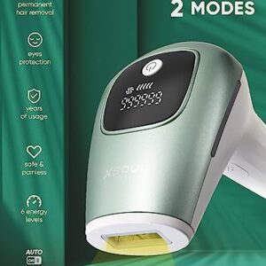 XSOUL Laser Hair Removal for Women and Men (2023 Enhanced Version), Permanent IPL Hair Removal device, at-home Painless Hair Remover on Armpits Back Legs Arms Face Bikini Line, Corded -Dermaflash Pro