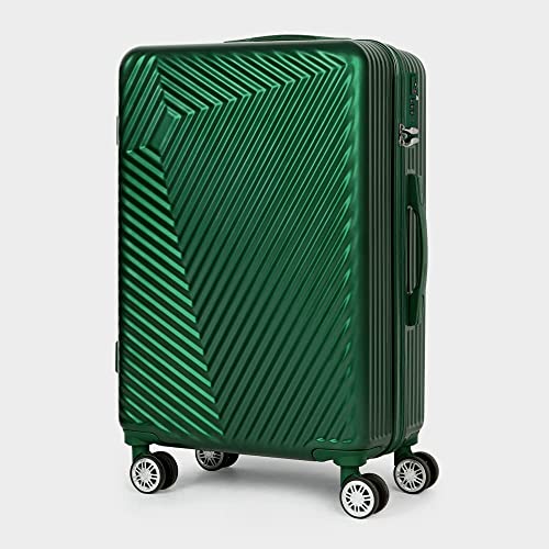 LING RUI Luggage Sets 3 Piece with TSA Approved, Lightweight Hard Shell Travel Large Rolling Checked Suitcases with Spinner Wheels (20/24/28), Green