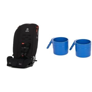 diono radian 3r, 3-in-1 convertible car seat, rear facing & forward facing, jet black & car seat cup holders for radian, everett and rainier car seats, pack of 2 cup holders, blue sky
